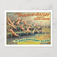 Barnum & Bailey Acrobats Vintag Circus Poster