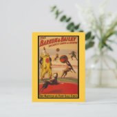 Barnum & Bailey Circus Foot-Ball Hunde Postkarte (Stehend Vorderseite)