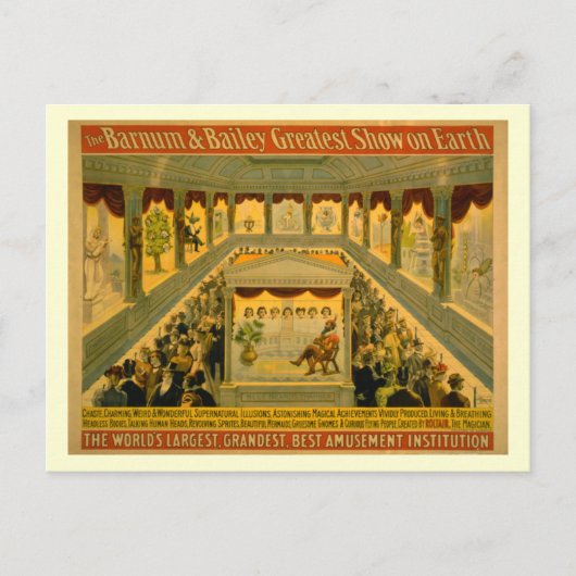 Barnum & Bailey Circus Poster Postkarte (Vorderseite)