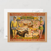 Barnum & Bailey Circus Poster Postkarte (Vorne/Hinten)