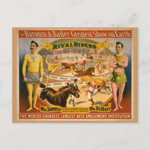 Barnum & Bailey Circus Poster Postkarte
