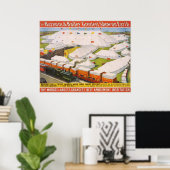 Barnum & Bailey Circus Zelte mit Zugplakat Poster (Heimbüro)