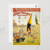 Barnum & Bailey Coney Island Wassersport Postkarte (Vorne/Hinten)