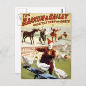 Barnum & Bailey - Herrliche Darstellende Gänse Postkarte (Vorne/Hinten)
