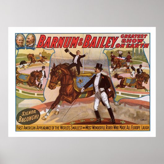 Barnum & Bailey Kleinste Rider-Werbung Poster (Vorne)
