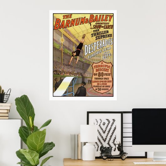 Barnum & Bailey Leap for Life Circus Advertising Poster (Heimbüro)