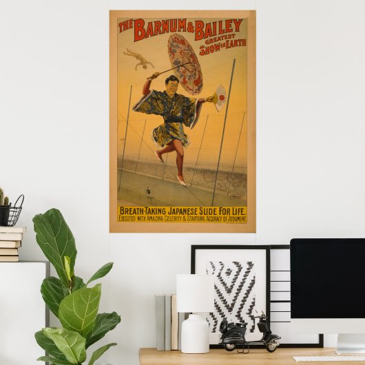 Barnum & Bailey Slide for Life Circus Poster (Heimbüro)