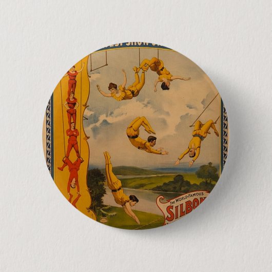 Barnum & Bailey / Trapezartisten Button (Vorderseite)