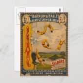 Barnum & Bailey / Trapezkünstler Postkarte (Vorne/Hinten)