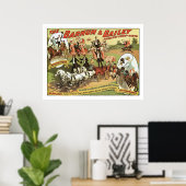 Barnum & Bailey Trick Rick Werbeplakat Poster (Heimbüro)
