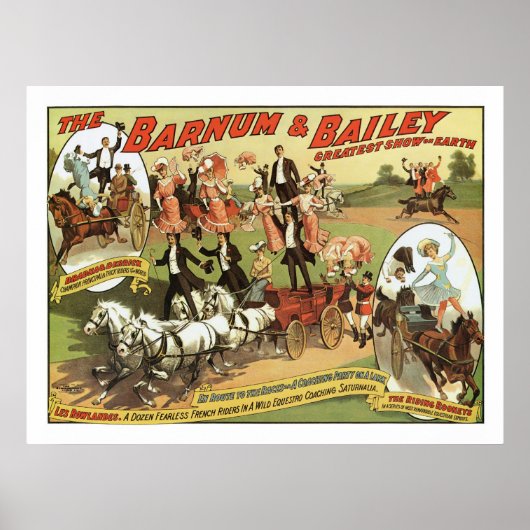 Barnum & Bailey Trick Rick Werbeplakat Poster (Vorne)