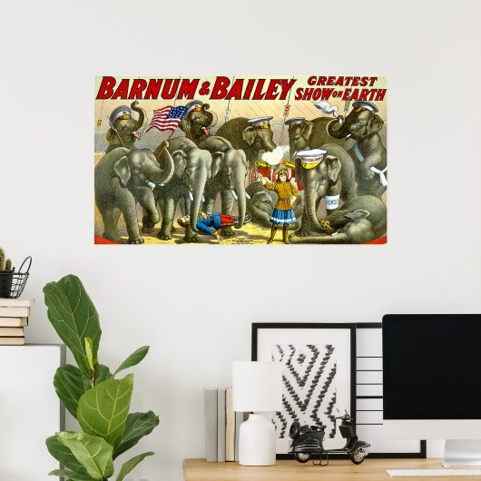 Barnum Bailey Vintag Elephants Poster (Heimbüro)