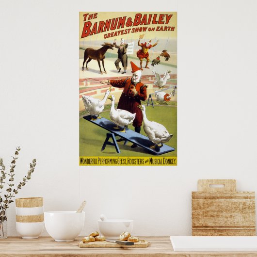 Barnum & Bailey - Wonderful Performing Geese Poster (Küche)