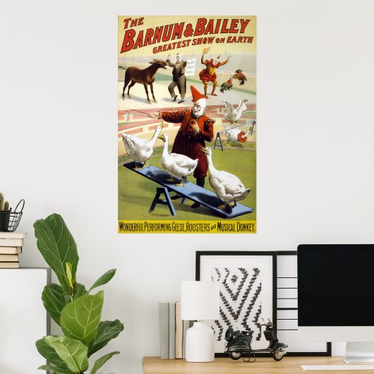 Barnum & Bailey - Wonderful Performing Geese Poster (Heimbüro)