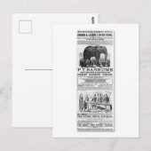 Barnum & London 9 United Shows Ad Postkarte (Vorne/Hinten)