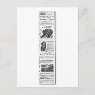 Barnum & London Moral Shows Ad Postkarte