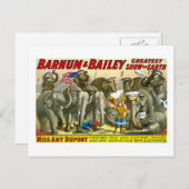 Barnum u. Bailey - Elefanten Postkarte (Vorne/Hinten)