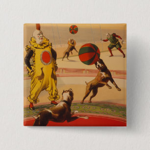 Barnum u. Bailey - erstaunliche Fußball-Hunde Button