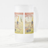 Barnum u. Wasser-Karneval Baileys Coney Island Mattglas Bierglas (VorderseiteRechts)