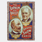 Barnum und Bailey Circus Vintage Poster Decke (Vorderseite Vertikal)