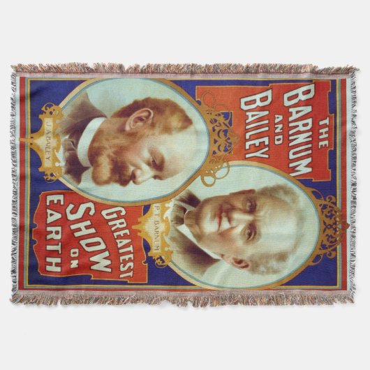 Barnum und Bailey Circus Vintage Poster Decke (Vorderseite)