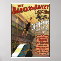 Barnum und Bailey Desperados Leap for Life Poster