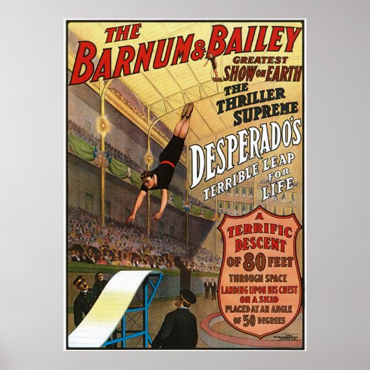 Barnum und Bailey Desperados Sprung ins Leben Poster (Vorne)