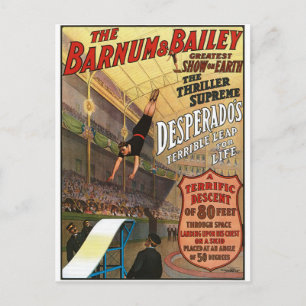 Barnum und Bailey Desperados Sprung ins Leben Postkarte