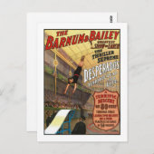 Barnum und Bailey Desperados Sprung ins Leben Postkarte (Vorne/Hinten)