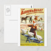 Barnum und Bailey Vintag Circus Poster Postkarte (Vorne/Hinten)