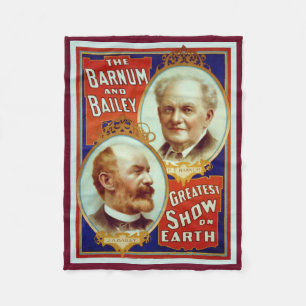 Barnum und Vintages Zirkus-Plakat Baileys Fleecedecke