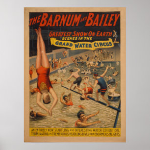 Barnum und Wasser-Zirkus-Plakat Baileys Poster