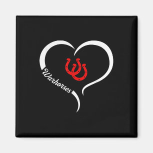 Barnwell Warhorses Logo Halbherz Slogan Hs Magnet