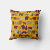 Bärnwolf geo Partygelb Kissen (Rückseite)