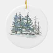 Barnwood 1. Weihnachtsverlobtes Keramik Ornament (Hinten)