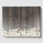Barnwood and Daisies Rustic Wedding Gästebuch (Rückseite)