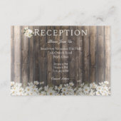 Barnwood and Daisies Wedding Reception Begleitkarte (Vorderseite)