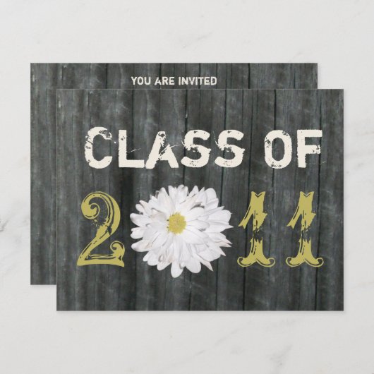 Barnwood and Daisy Abschluss Class of 2011 Einladung (Vorne/Hinten)