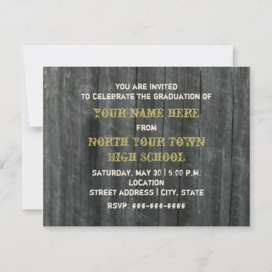 Barnwood and Daisy Abschluss Class of 2012 Einladung (Rückseite)