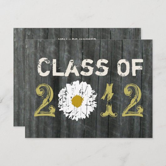 Barnwood and Daisy Abschluss Class of 2012 Einladung (Vorne/Hinten)