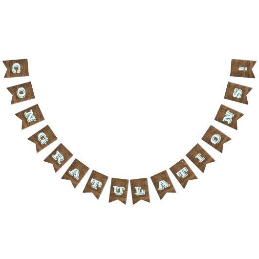 Barnwood Aqua Customizable Jeden Anlaß Banner (Alle)