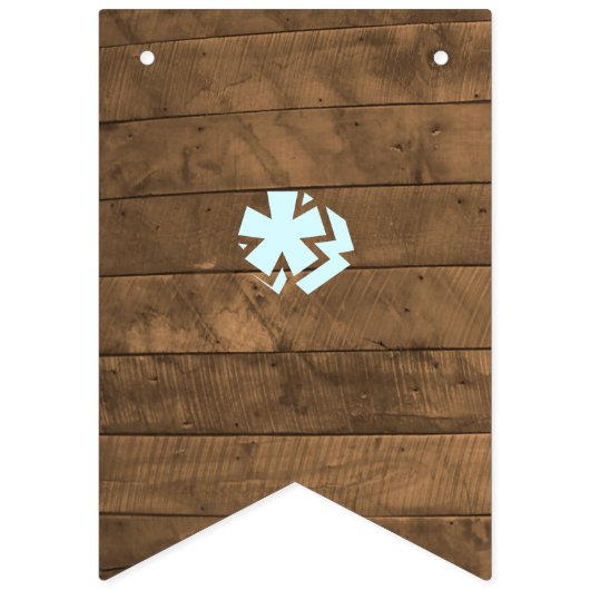 Barnwood Aqua-kundengerechte willkommene Wimpelkette (Zweite Fahne)