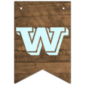 Barnwood Aqua-kundengerechte willkommene Wimpelkette (Dritte Fahne)