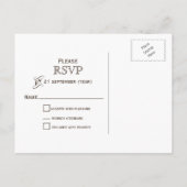 Barnwood Baby Atem Mason Glas Hochzeit RSVP Einladungspostkarte (Rückseite)