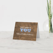 Barnwood Blue Confirmation Vielen Dank Hinweis Dankeskarte (Vorderseite)