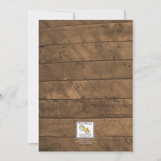 Barnwood Blue Erste Kommunion Einladung (Rückseite)