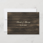 Barnwood blühte rustikale Hochzeit RSVP Karte (Rückseite)