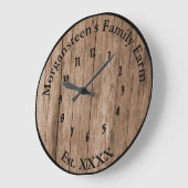 Barnwood Brown Rustic Family Zuhause etabliert Große Wanduhr (Winkel)