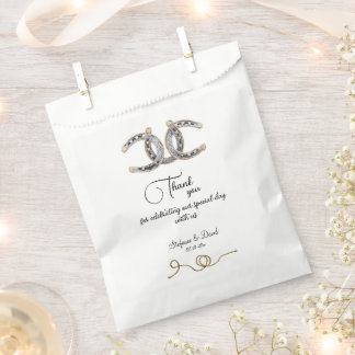 Barnwood Country Lace Horseshoes Wedding Geschenktütchen