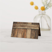 Barnwood, Country Lace & Horseshoes Wedding Platzkarte (Rückseite)
